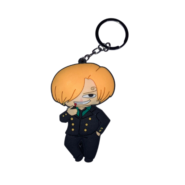 Sanji Rubber Keychain – One Piece Black Leg Chef Edition