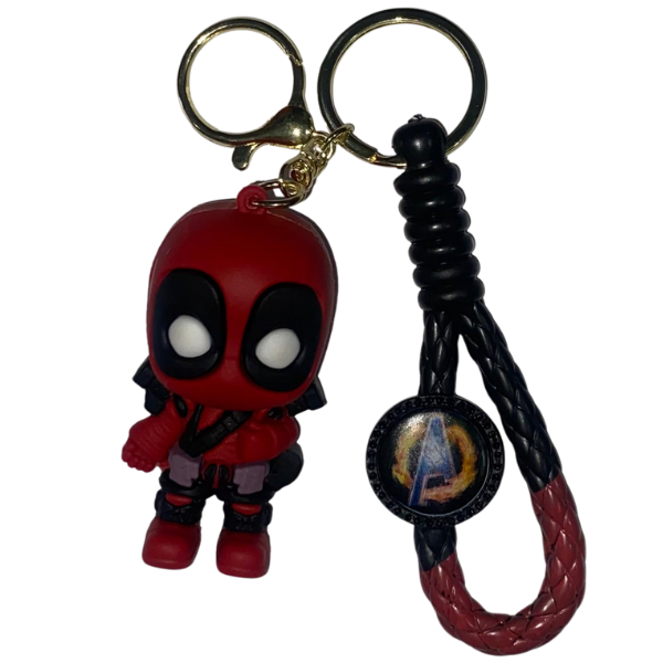 Deadpool Dark Red Keyring – Stealth Mode Edition
