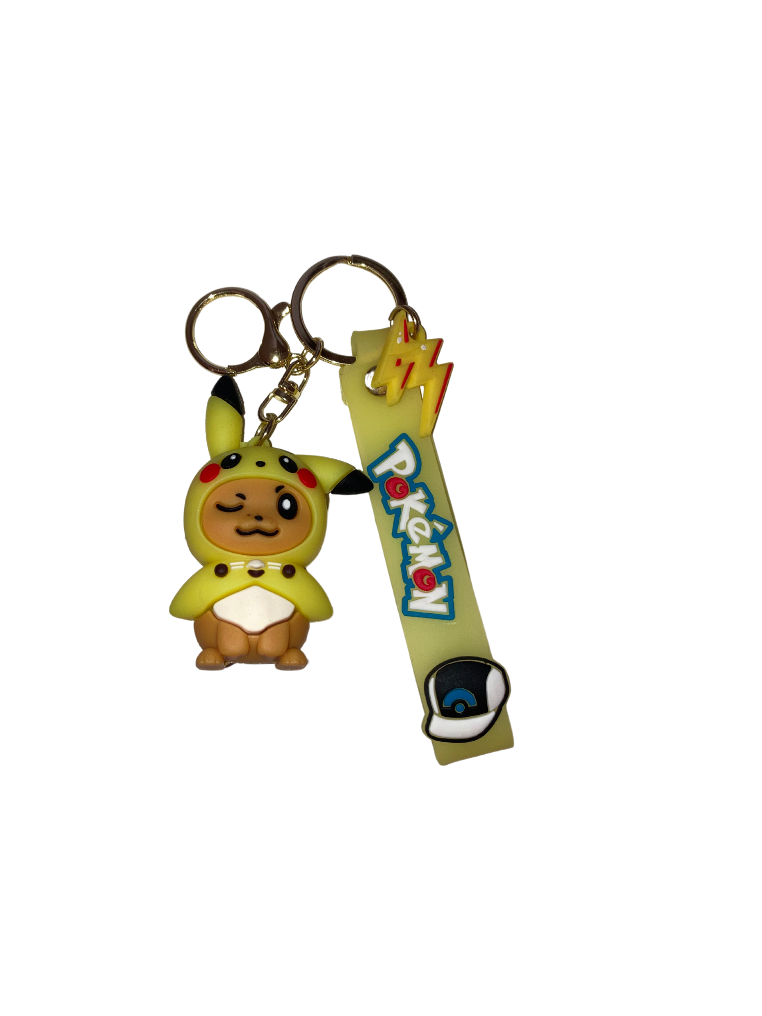 Pikachu Rubber Keychain – Brownish Chibi Edition