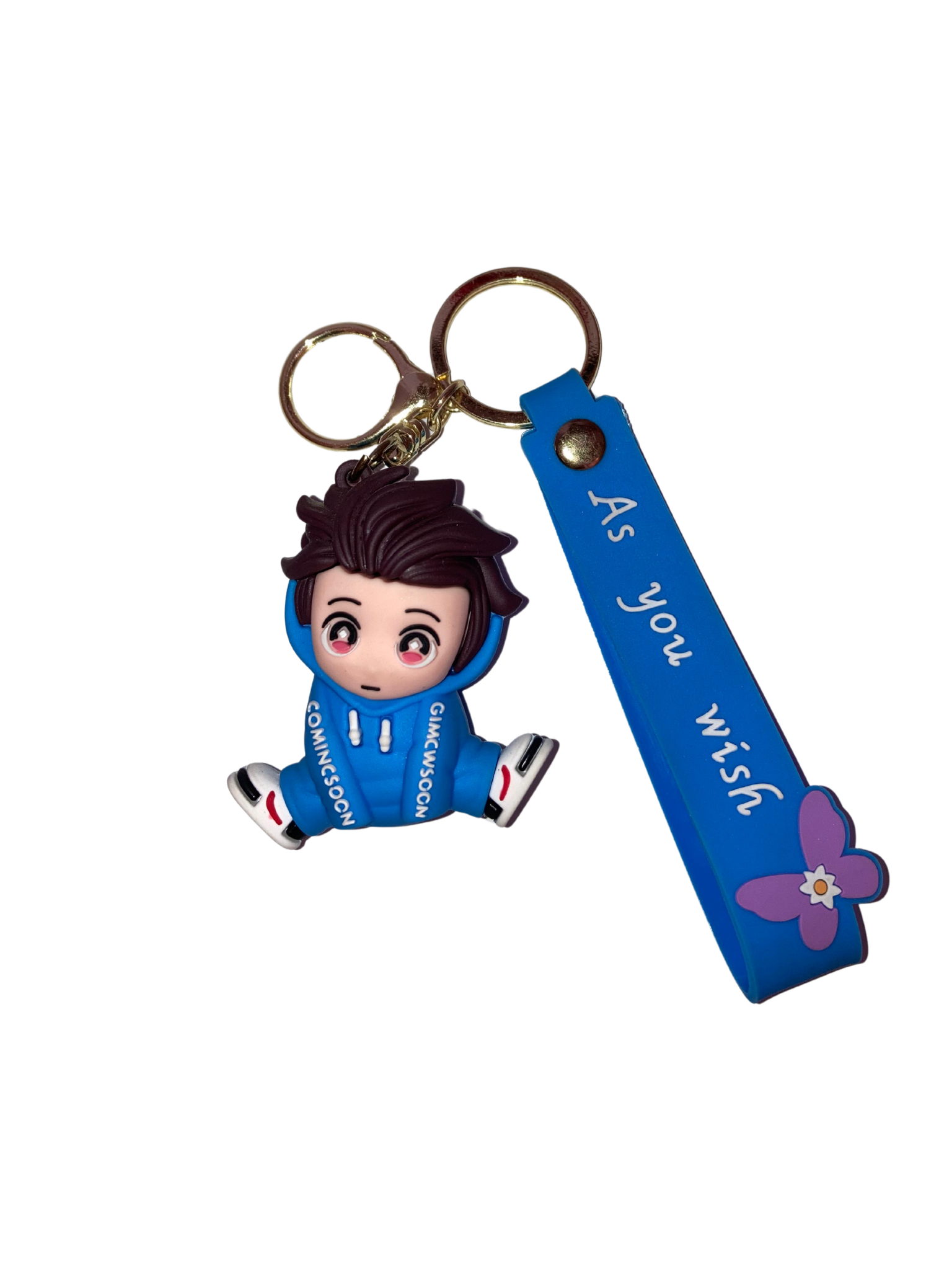 Baby Tanjiro Rubber Keychain – Chibi Demon Slayer with Sword