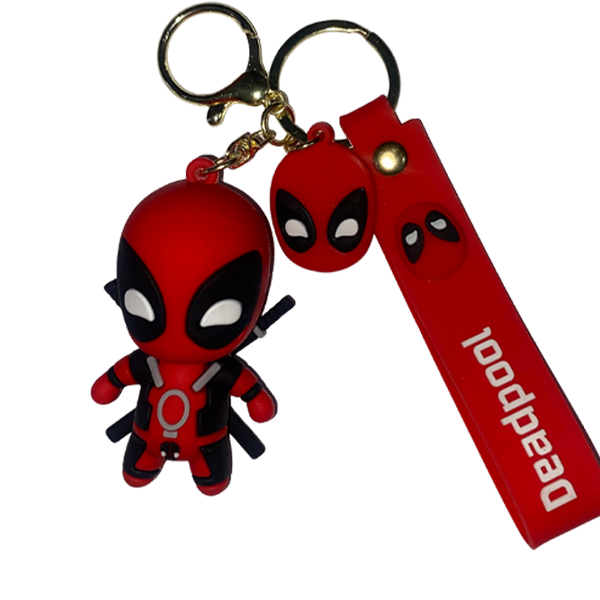 Deadpool Red Rubber Keyring – Classic Sarcasm Edition