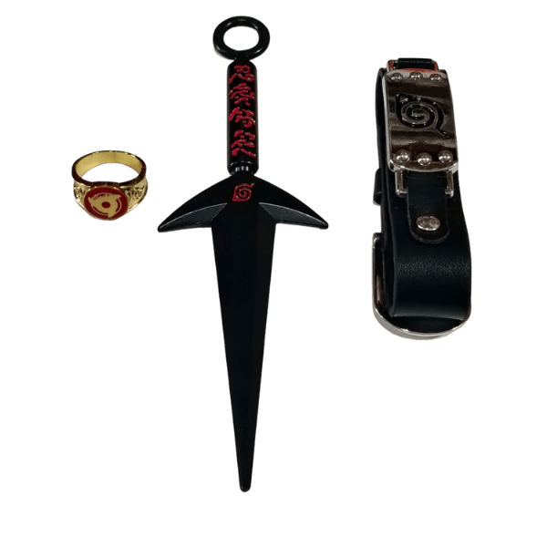 Minato Namikaze Gift Set – Kunai, Ring & Leaf Village Strap