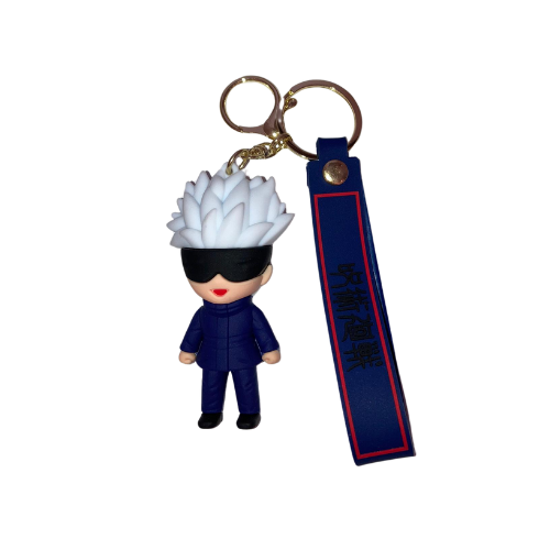 Gojo Satoru Rubber Keychain – Chibi Jujutsu Kaisen Edition