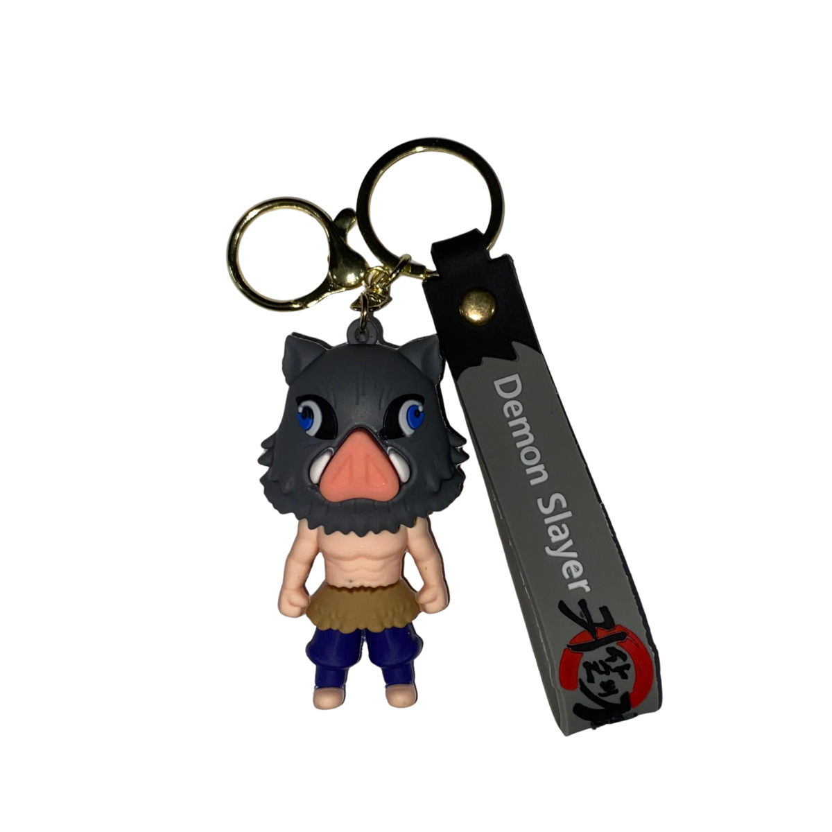 Inosuke Hashibira Rubber Keychain – Chibi Demon Slayer Edition