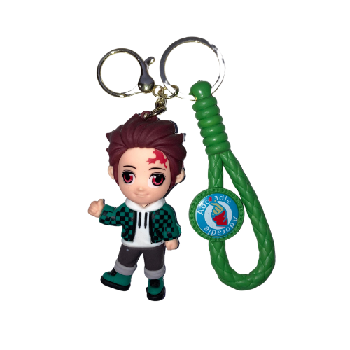 Tanjiro Kamado Rubber Keychain – Demon Slayer Edition